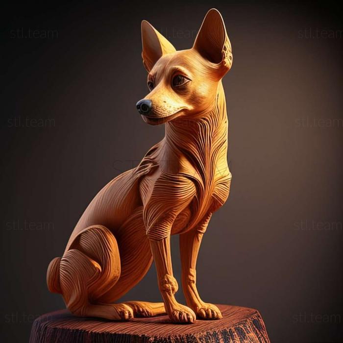 3D model Africanis dog (STL)